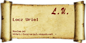 Locz Uriel névjegykártya